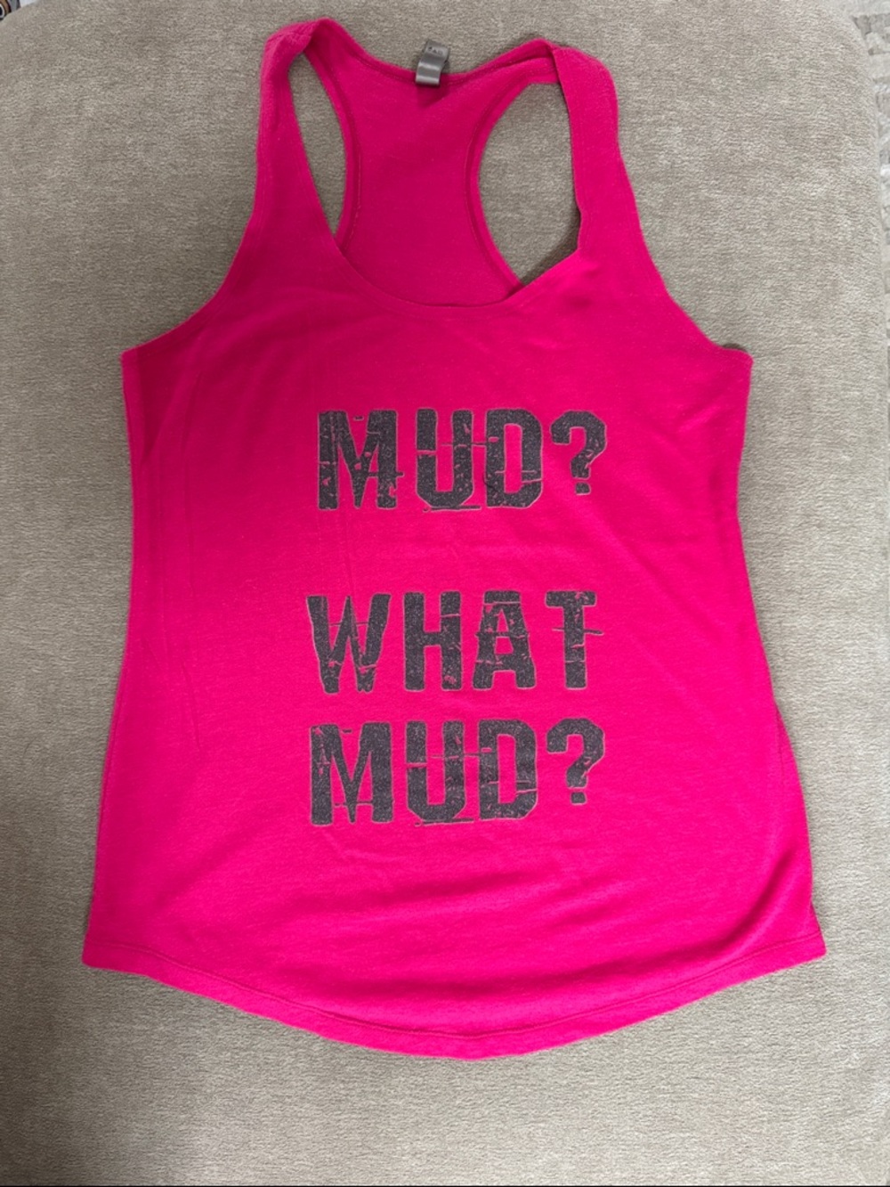 Next Level Apparel Hot Pink Graphic Racerback Tank